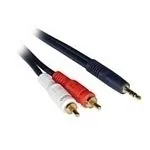 C2G 10m Velocity 3.5mm Stereo Male to Dual RCA Male Y-Cable cable de audio 3,5mm 2 x RCA Negro