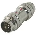 C2G RapidRun 12-pin Din (5-Coax) Coupler M/M Plata