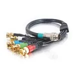C2G 0.5m RapidRun™ RGBHV (5-BNC) V.2 Break-Away Flying Lead 0,5 m Verde