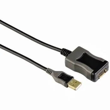 Hama USB 2.0 Extension cable USB 5 m USB A Negro