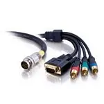 C2G 0.5m RapidRun™ DB9+Component Video Break-Away Flying Lead 0,5 m Negro