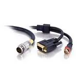 C2G 0.5m RapidRun™ DB9+S-Video Break-Away Flying Lead 0,5 m S-Video (4-pin) Negro