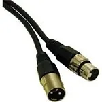 C2G 1m Pro-Audio XLR Cable M/F cable de audio XLR (3-pin) Negro