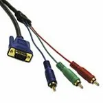 C2G 1m Ultima™ HD15 / RCA HDTV Component Video Breakout Cable VGA (D-Sub) 3 x RCA Negro