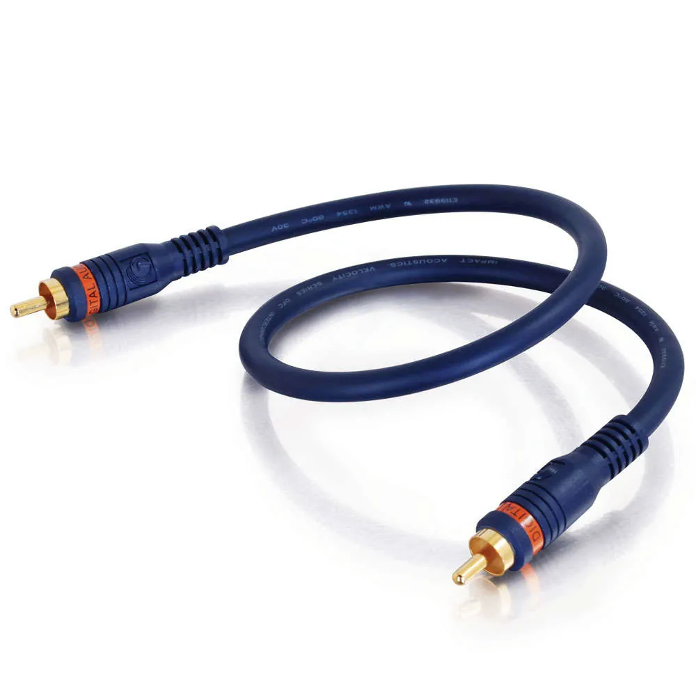 C2G 10m Velocity Digital Audio Coax Cable cable de vídeo compuesto RCA Azul