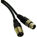 C2G 3m Pro-Audio XLR M / F cable de audio XLR (3-pin) Negro