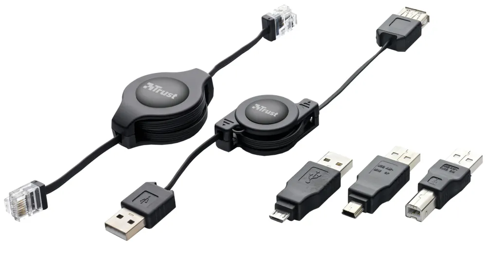 Trust USB and Network Connection Kit cable para video, teclado y ratón (kvm) Negro 1,25 m