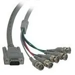 C2G Video HD15M / 5-BNC M cable 5 m VGA (D-Sub) 5 x BNC Gris