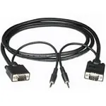 C2G 0.5m Monitor Cable + 3.5mm Audio 0,5 m VGA (D-Sub) + 3,5mm Negro