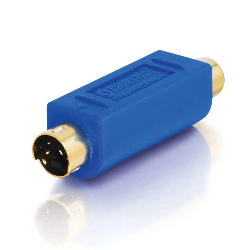 C2G Bi-Directional S-Video Male/ RCA Female Video Adapter Azul