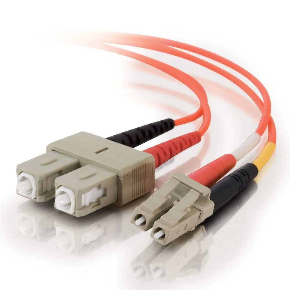 C2G 1m LC/SC LSZH Duplex 50/125 Multimode Fibre Patch Cable Cable de fibra óptica e InfiniBand Naranja