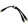 C2G Velocity RCA Jack/RCA Plug X2 Adapter Y-Cable cable de audio 2 x RCA Negro