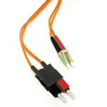 C2G 1m LC/SC LSZH Duplex 62.5/125 Multimode Fibre Patch Cable Cable de fibra óptica e InfiniBand Naranja