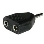 C2G Stereo/Dual Stereo Adapter 2x Stereo 3.5mm FM 3.5mm Stereo M Negro