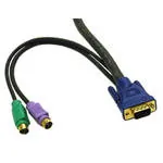 C2G 5m KVM Cable HD15 VGA M/M cable para video, teclado y ratón (kvm) Negro