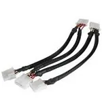 C2G Internal Power Quad Splitter Cable Negro