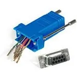 C2G RJ45/DB9M Modular Adapter Azul