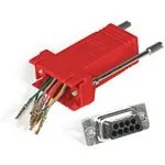 C2G RJ45/DB9F Modular Adapter DB9 FM Rojo