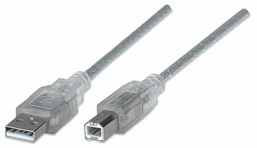 Manhattan 340465 cable USB 4,5 m USB A USB B Transparente