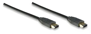 Manhattan FireWire 6pin 1,8 m Negro
