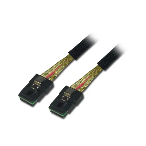 Lindy Internal SATA & SAS Cable, 1m cable de SATA Negro