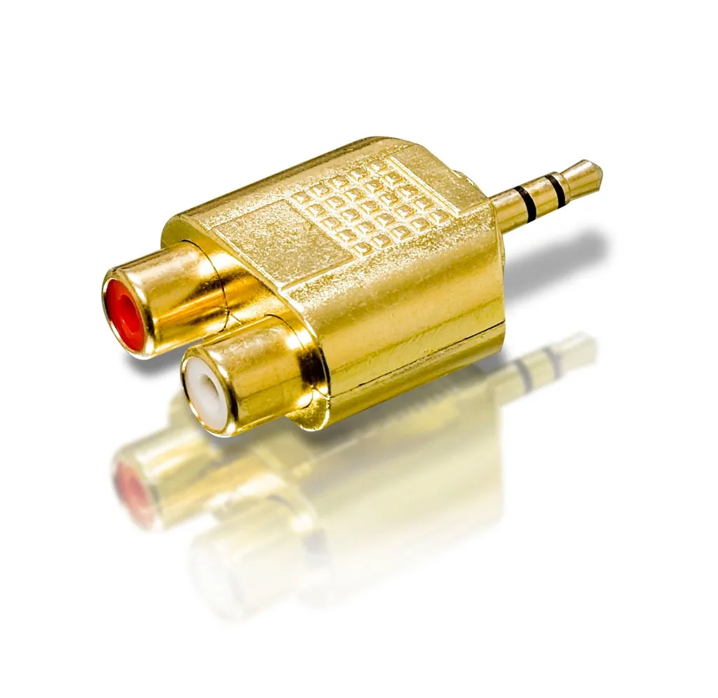 Philips SWA3032S/10 cambiador de género para cable 3.5mm 2 x RCA Oro
