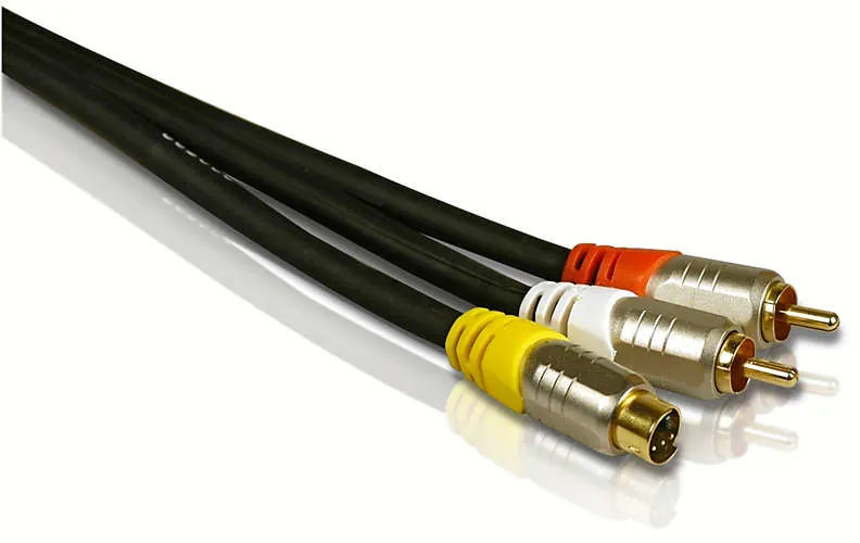 Philips SWV5555/10 adaptador de cable de vídeo 1,5 m 2 x RCA + S-Video Negro