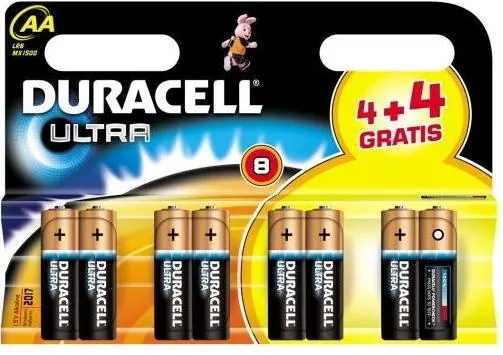 Duracell Ultra Batteries AA 4 + 4 Extra Free Batería de un solo uso Alcalino