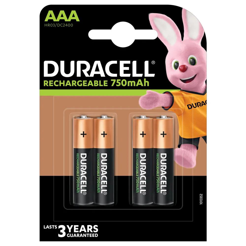 Duracell AAA (4pcs) Batería recargable Níquel-metal hidruro (NiMH)