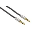 Hama "AluLine" Connecting Cable, 3.5 mm jack, plug - plug, f. iPhone 3G/S, 0.5 m cable de audio 0,5 m 3,5mm Plata