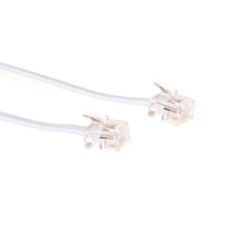 ACT Modular telephone cable RJ-11/RJ-11 3 m Blanco