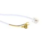 ACT Modular telephony cable RJ11/4 Spades 2 m Blanco