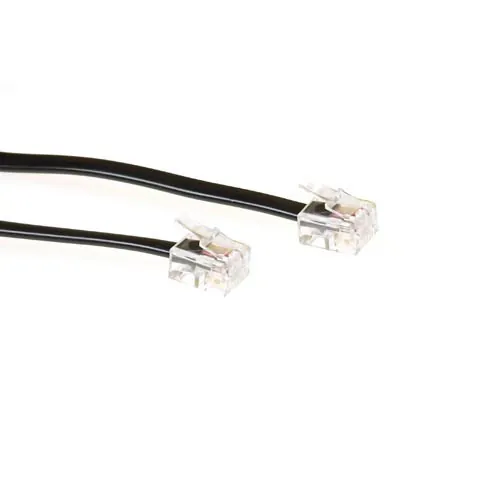 ACT Modular telephone cable RJ-11/RJ-11 3 m Negro