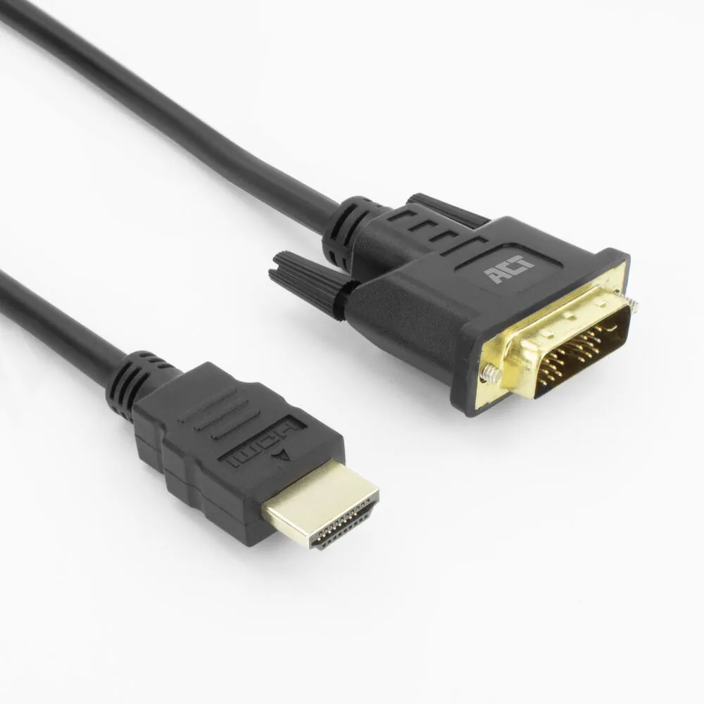 ACT AK3734 adaptador de cable de vídeo 1 m HDMI tipo A (Estándar) DVI-D Negro