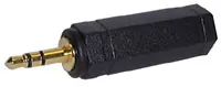 Lindy Stereo Jack Adapter 3.5mm M 6.3mm FM Negro