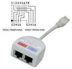 Lindy STP Port Doubler cable de red Gris