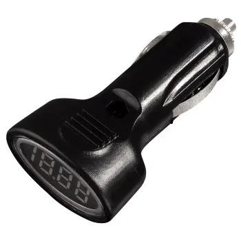 Hama Digital Voltmeter 12V medidor de energía y batería Negro