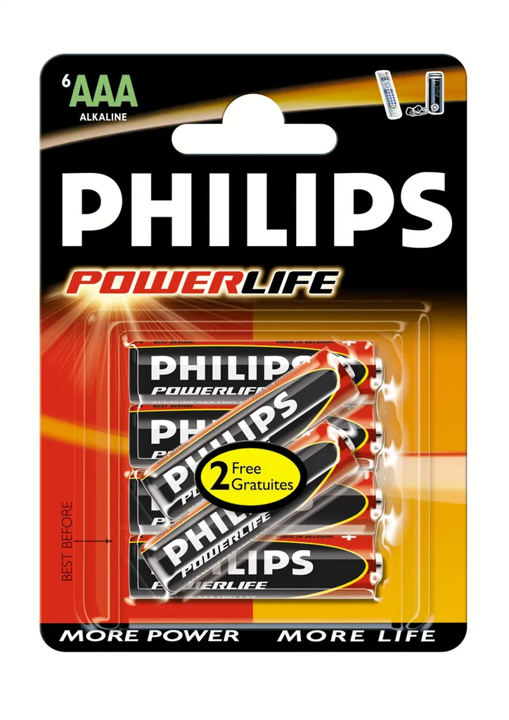 Philips PowerLife LR03PB6C/10 pila doméstica Batería de un solo uso AAA Alcalino