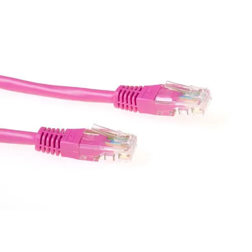 ACT UTP Cat6 Patch 7m cable de red Rosa