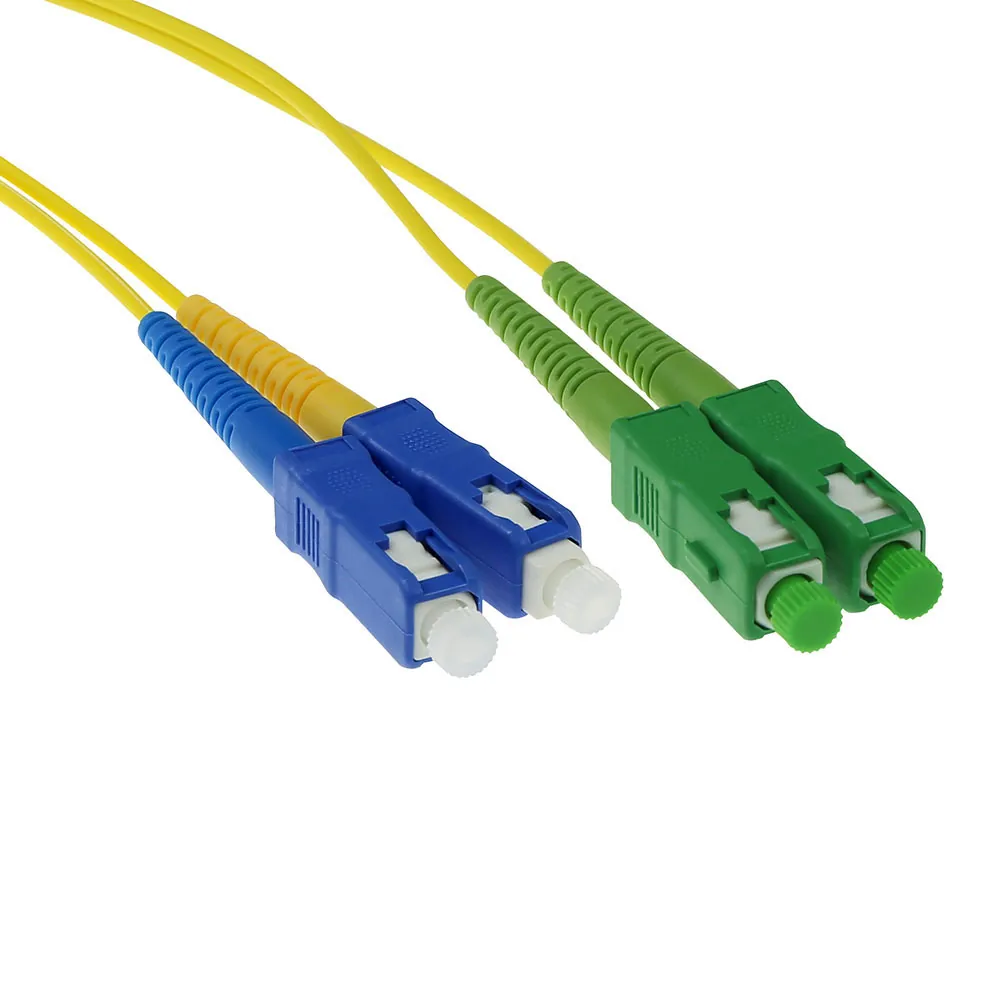 ACT SC/APC8 - SC/PC 9/125um OS1 DUPLEX (FOSCCD-*M-A-10M) 10m Cable de fibra óptica e InfiniBand Amarillo