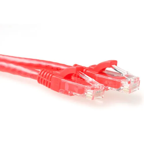ACT Cat6A UTP 0.5m cable de red Rojo 0,5 m