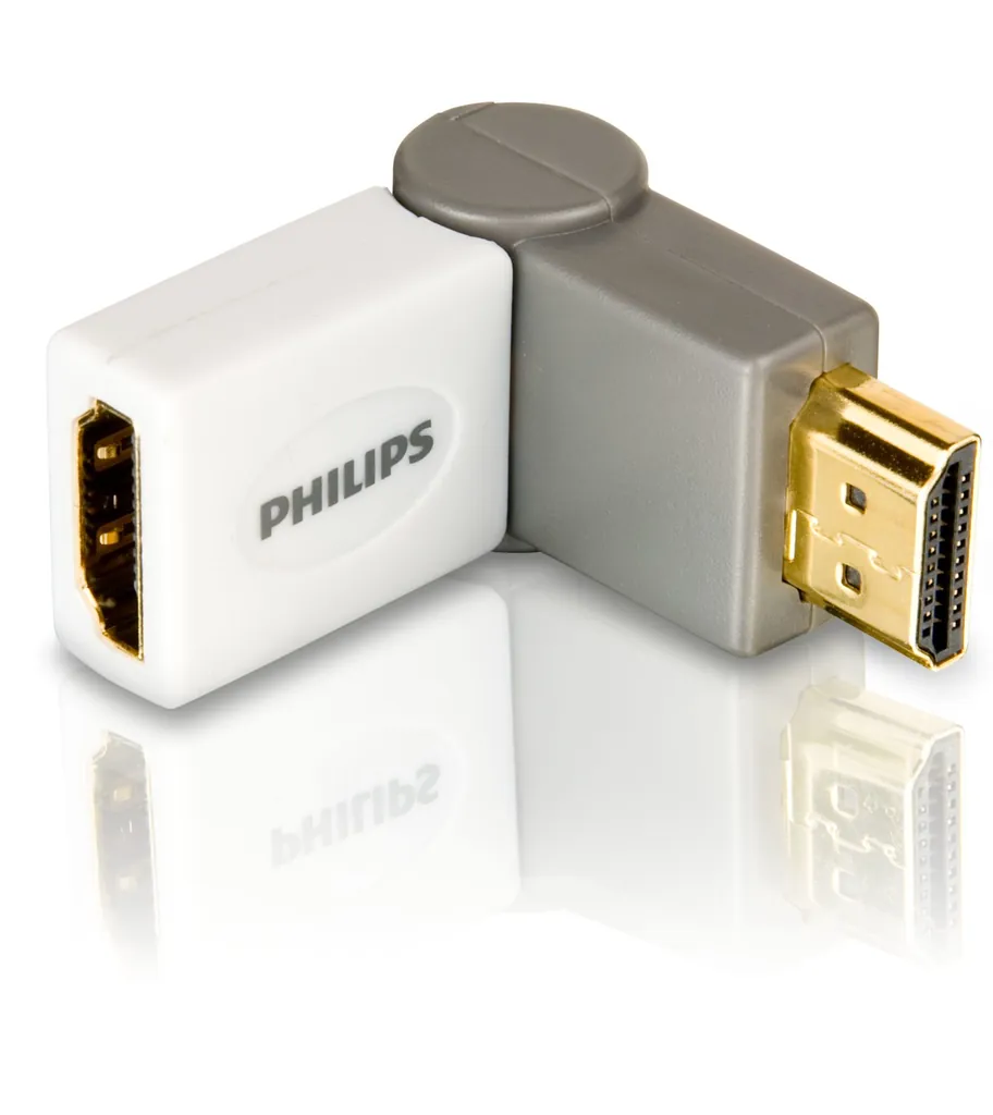 Philips SWV3460S/10 cambiador de género para cable HDMI M HDMI F Gris, Blanco