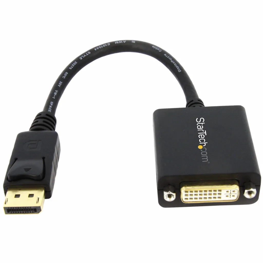 StarTech.com DP2DVI2 adaptador de cable de vídeo 0,152 m DVI-I Negro