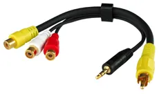 Lindy Audio-Video-Adapter 0,20 m Negro
