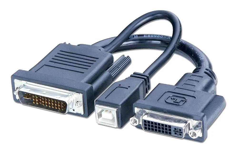 Lindy 41229 adaptador de cable de vídeo 0,15 m DVI Negro