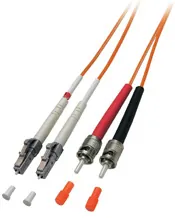 Lindy LWL Duplex LC / ST-II 50/125, 10.0m Cable de fibra óptica e InfiniBand 10 m Naranja