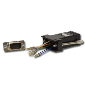 Lindy 70247 cambiador de género para cable RJ-45 9-pin D Negro