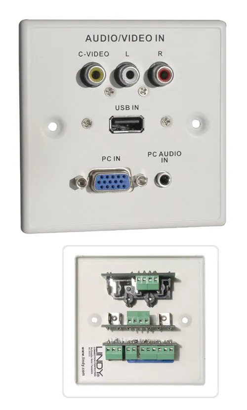 Lindy 60222 cambiador de género para cable Blanco