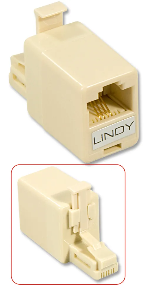 Lindy RJ11 6P4C -> RJ45 Adapter Amarillo