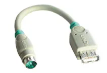 Lindy 70002 cable ps/2 0,15 m 6-p Mini-DIN USB A